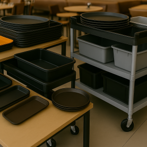 Food service tray & trolley