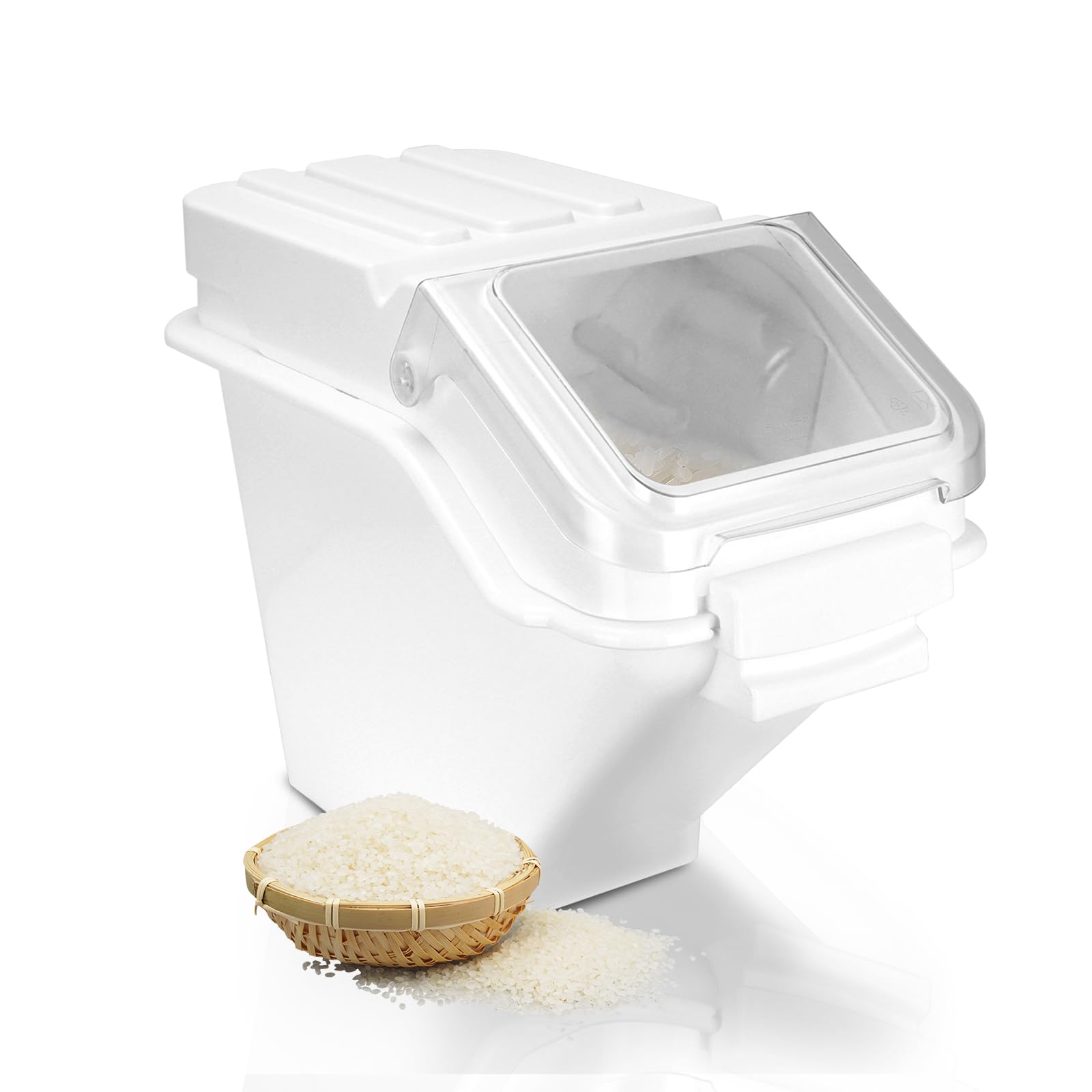 Bin, Stackable Rice Dispenser - Kitchen Caddy for Sugar, Rice & Dry Goods, Ideal for Kitchen & Pantry (24L)